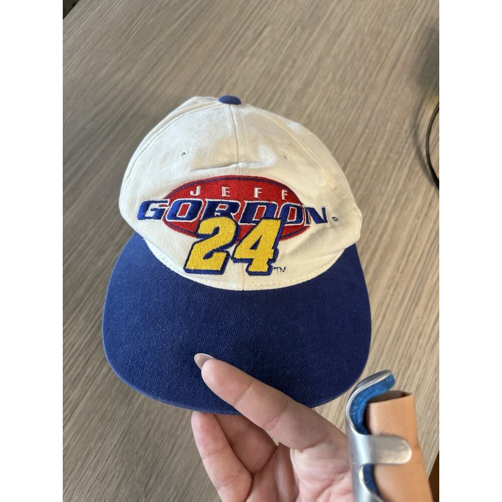 Vintage 90s Jeff Gordon 24 Chase Authentics NASCAR Strapback Hat Cap - Picture 6 of 6